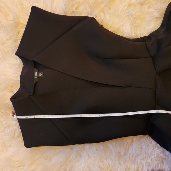 Guess sleeveless scuba knit deep V size XS EUC Plunge evening dress - Picture 9 of 14